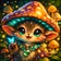 A vibrant, abstract avatar featuring a mix of geometric shapes and bright colors resembling a stylized human face, suitable f